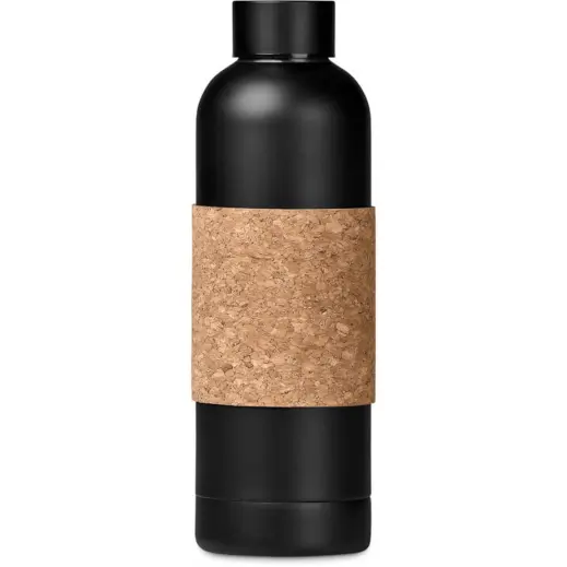 Kooshty Bermuda Kork Recycled Stainless Steel Water Bottle Black